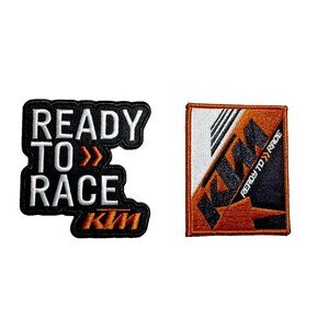 (2) KTM Racing Read To Race Premium Motorsports 3in Patch Iron / Sew-On